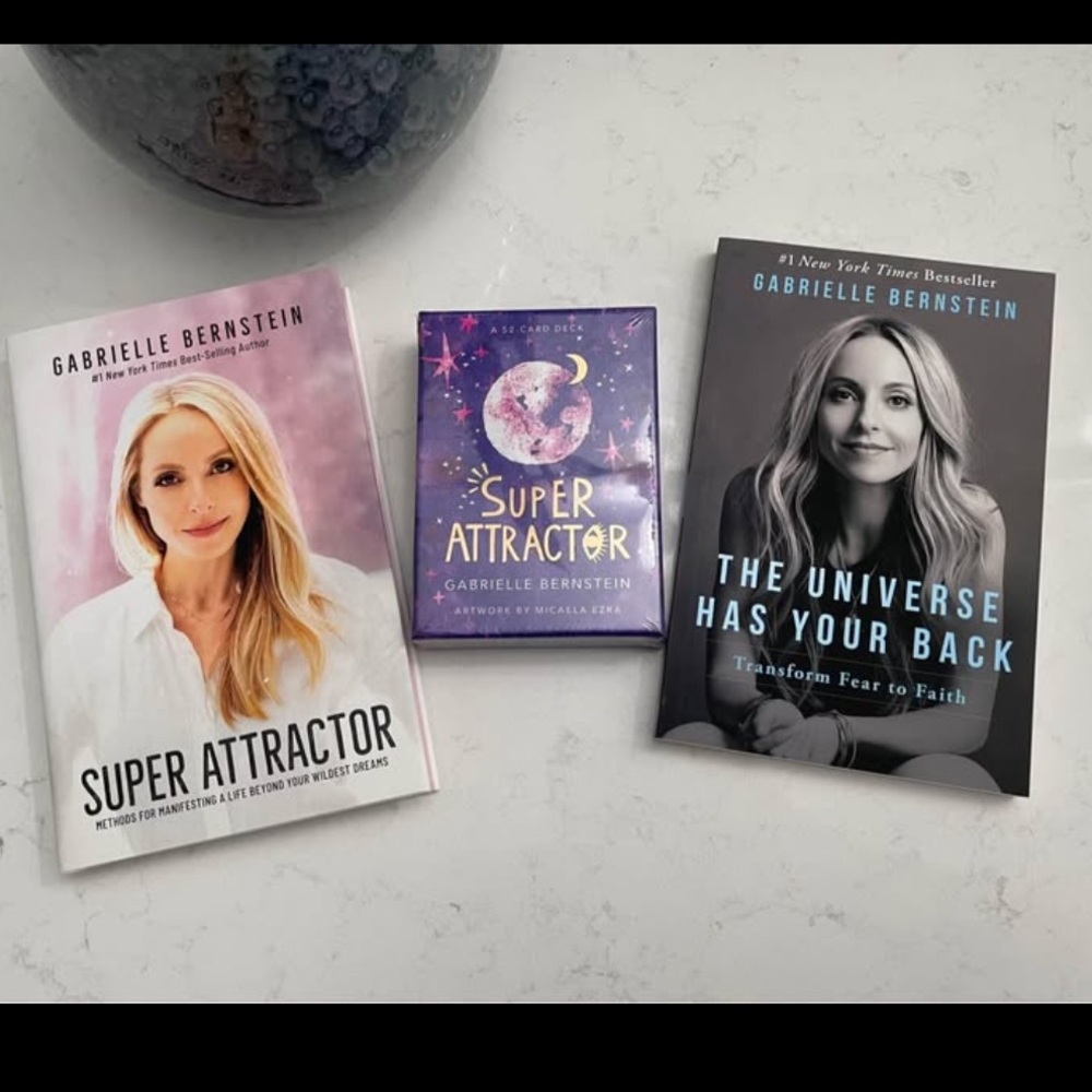 Gabrielle Bernstein Books and Super Attractor Card Deck. NEW